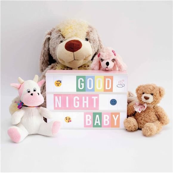 Pink Cinema Light Box with 400 Letters & Emojis & 2 Markers| Led Light Box Home - Picture 5 of 6